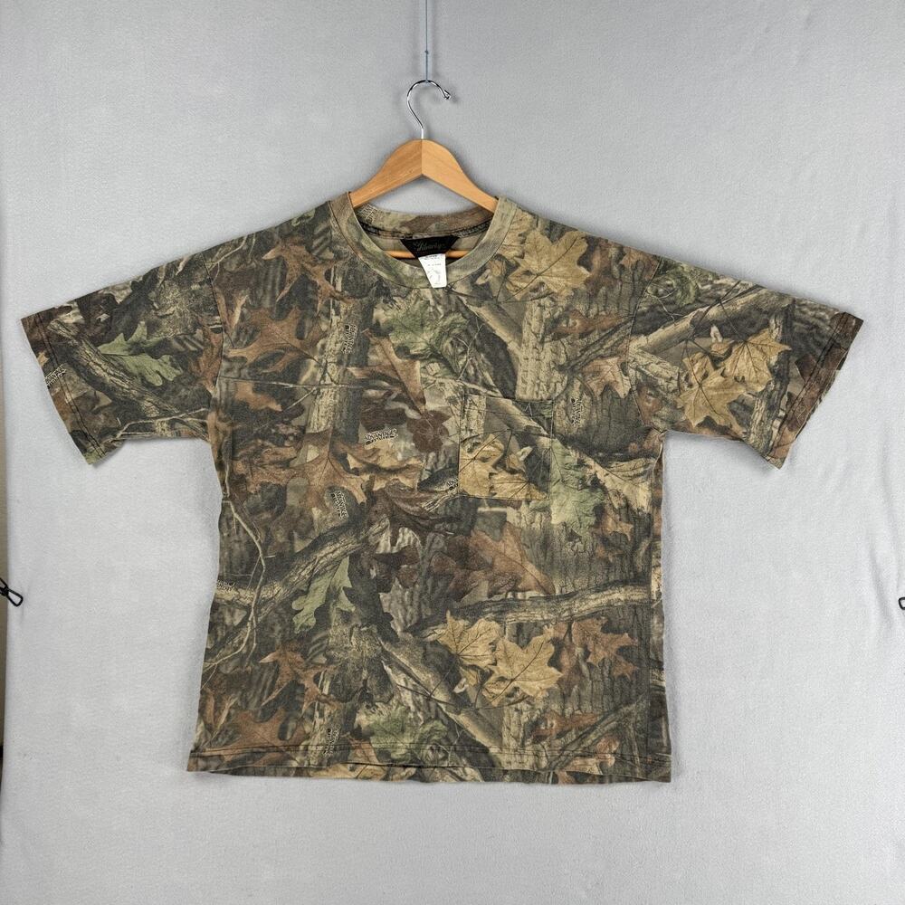Liberty Shirt Mens XL Advantage Timber Camo Short Sleeve Pocket Hunting Tee